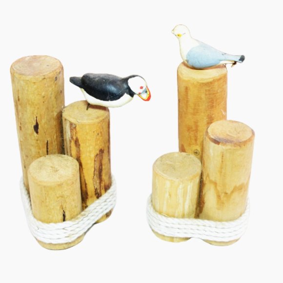 Nautical Theme Decor Sea Captain With Lantern Mooring Pieces With Birds - Picture 2 of 7